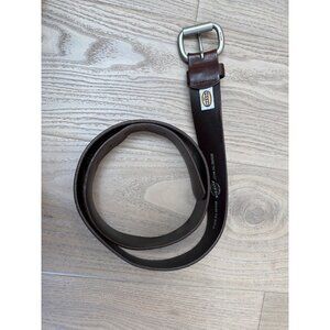 Fossil Mens Full Grain Cowhide Leather Belt 100/40 With Metal Buckle Brown